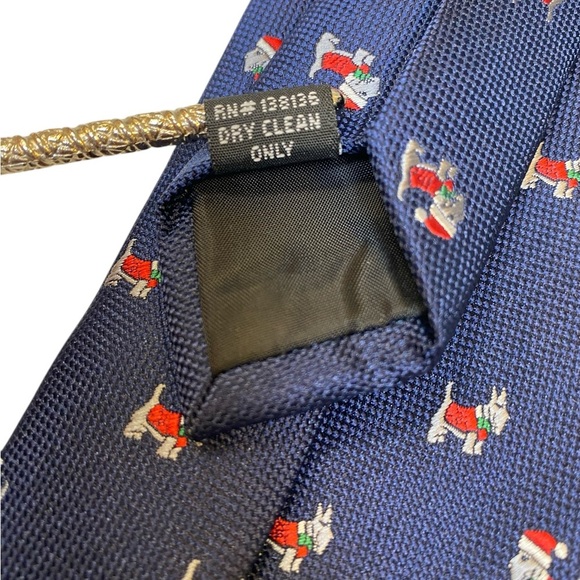 Knotty & Nice Scotty Dog Christmas Tie Scottish Terrier in Santa Hat‎ Tie - Picture 6 of 8